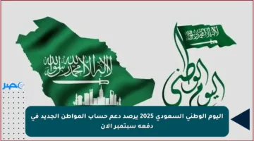 اليوم الوطني السعودي 2025 يرصد دعم حساب المواطن الجديد في دفعة سبتمبر الآن